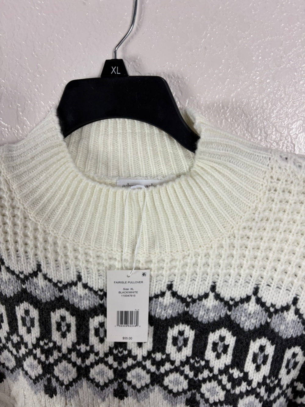 Adyson Parker,Size XL,Women’s Cream Nordic Cable Knit Sweater - Picture 5 of 14
